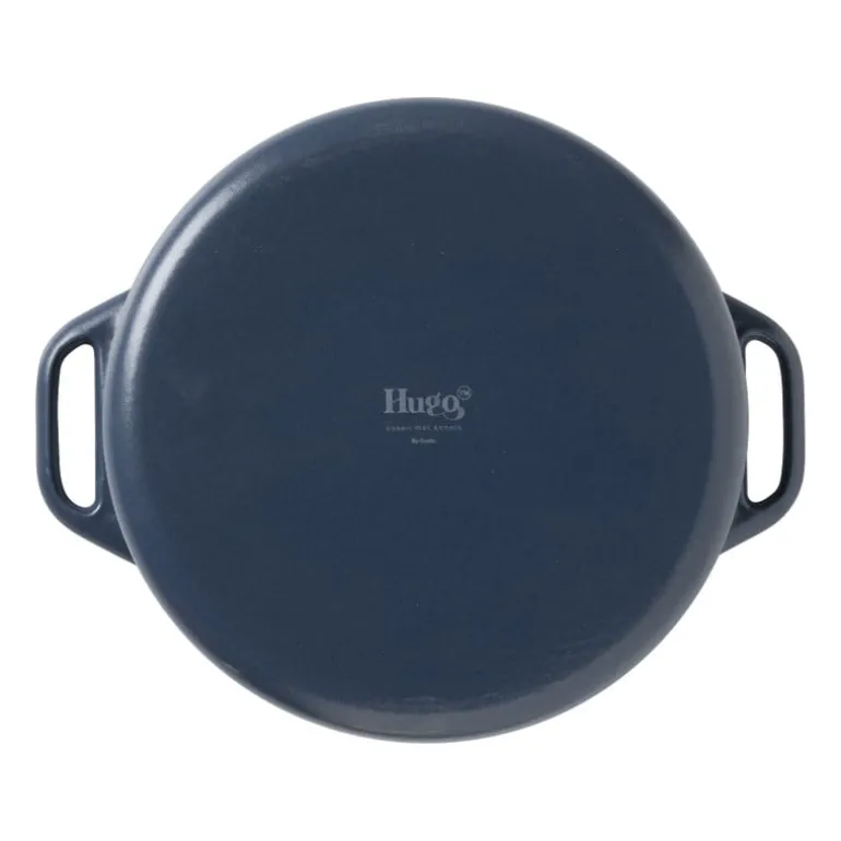 Hugo Kennis braadpan met deksel - gietijzer - blauw/zwart - ø24 cm