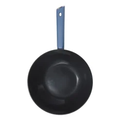 Hugo Kennis wokpan - blauw/zwart - ø28x8 cm