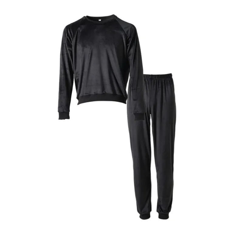Huispak 2-delig - zwart - maat L/XL