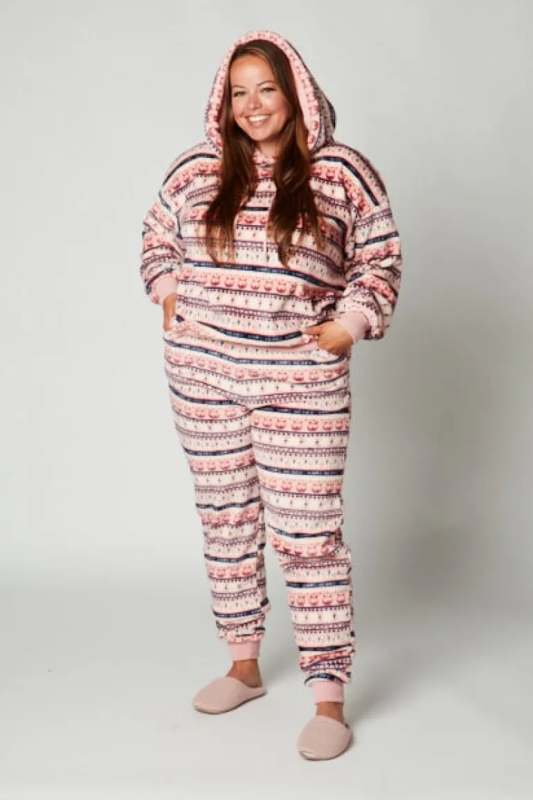 Huispak kerst - roze - maat S/M