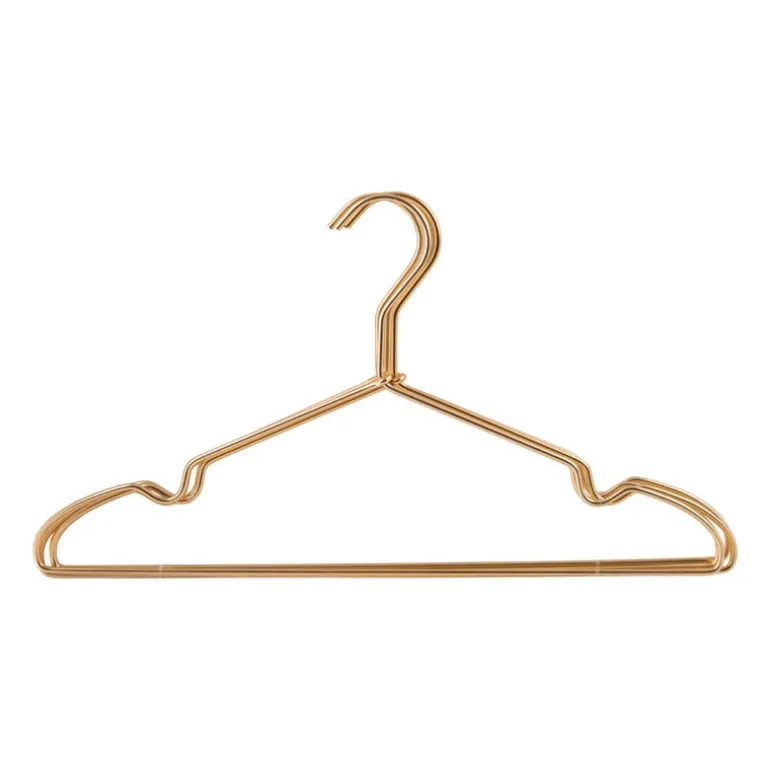 Ijzeren kleerhangers - goudkleurig - set van 4