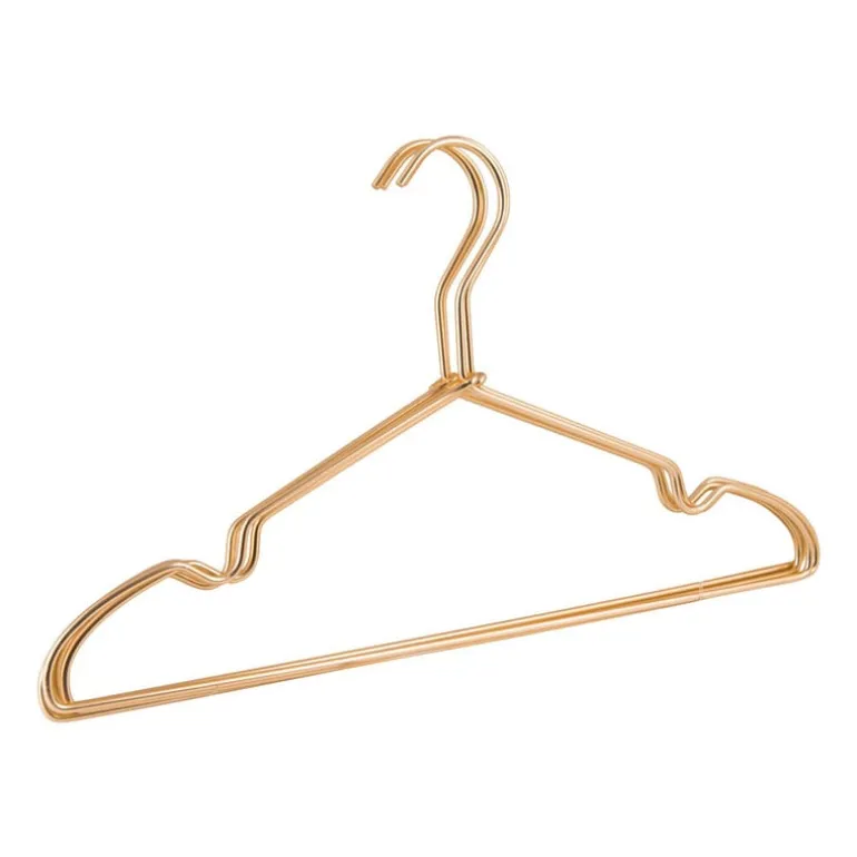 Ijzeren kleerhangers - goudkleurig - set van 4
