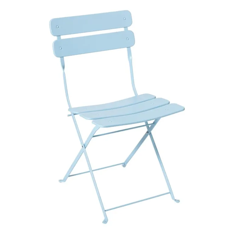 Inklapbare bistrostoel Kos - blauw - 84x48x42 cm