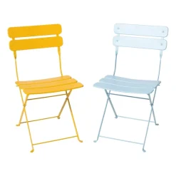 Inklapbare bistrostoel Kos - blauw - 84x48x42 cm