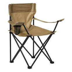 Inklapbare campingstoel - beige - 80x75x50 cm