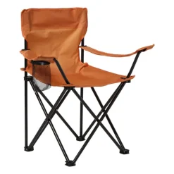 Inklapbare campingstoel - oranje - 80x75x50 cm