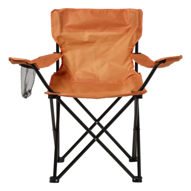 Inklapbare campingstoel - oranje - 80x75x50 cm