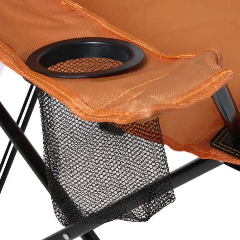 Inklapbare campingstoel - oranje - 80x75x50 cm