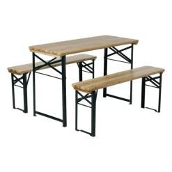 Inklapbare picknickset compact - bruin - set van 3