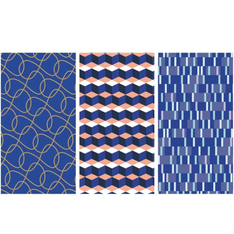 Inpakpapier blauw - diverse varianten - 70x300 cm