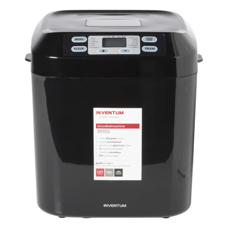 Inventum broodbakmachine - zwart - 29x27x33 cm