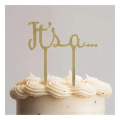 It's a… caketopper - goud