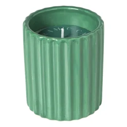 Kaars in potje - groen - ø7.8x9 cm