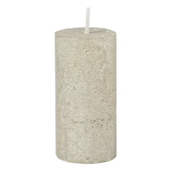 Kaars rustiek - champagne - ø5x10 cm