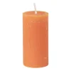 Kaars rustiek - oranje - ø5x10 cm