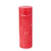 Kaars rustiek - rood - 5x15 cm