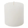 Kaars rustiek - wit - 7x7 cm