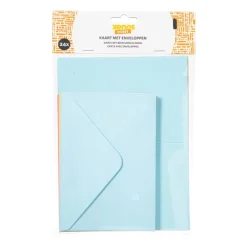 Kaart met enveloppen - multikleur - set van 24