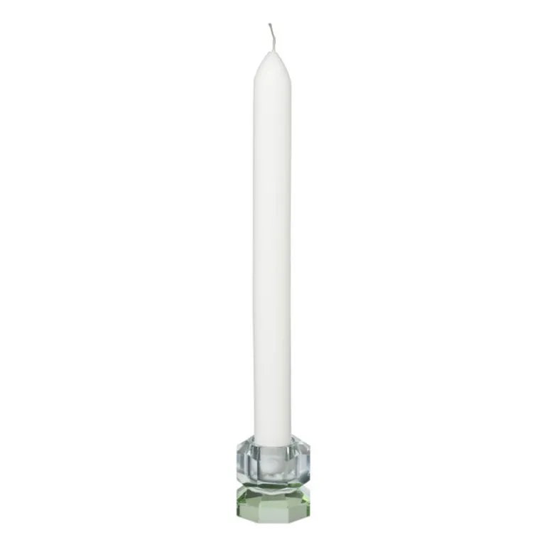Kandelaar kristal 2-laags - blauw/groen - 4x4x4 cm
