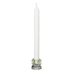 Kandelaar kristal 2-laags - geel/grijs - 4x4x4 cm