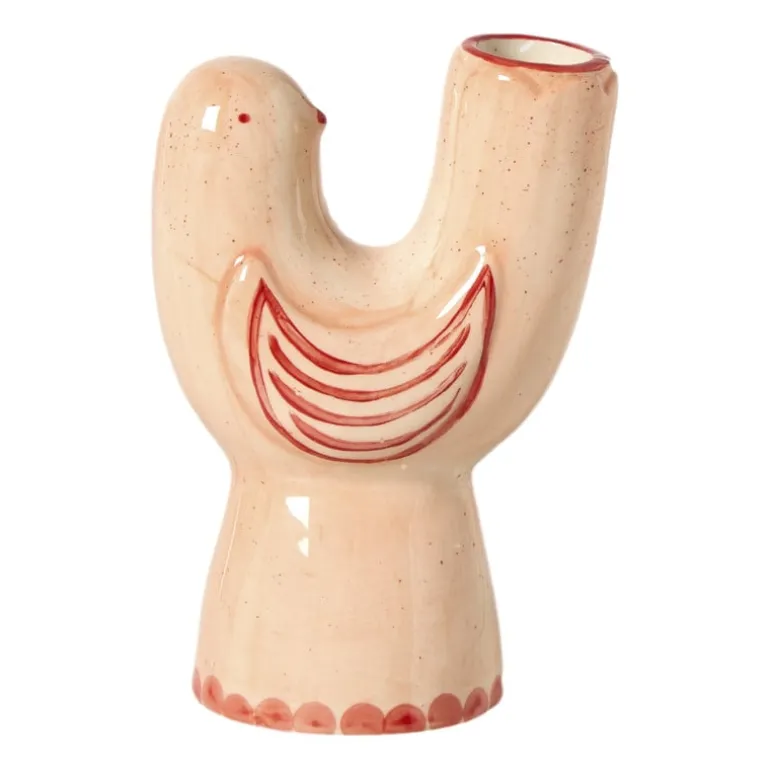 Kandelaar vogel - multikleur - 13x8.5x6 cm