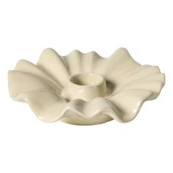 Kandelaar wave - beige - ø12x3.5 cm