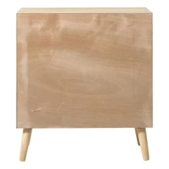 Kast Flores met ovalen vlakken - bruin - 78x70x37.5 cm