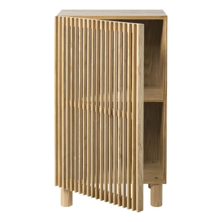 Kast Japandi met deur - bruin - 80x45x33 cm