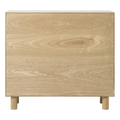 Kast Japandi met 2 deuren - bruin - 80x72x33 cm
