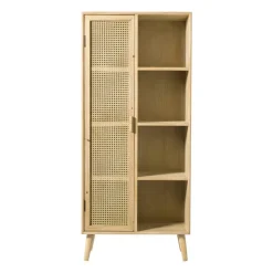 Kast Java met deurtje en vakken - bruin - 160x70x33.5 cm