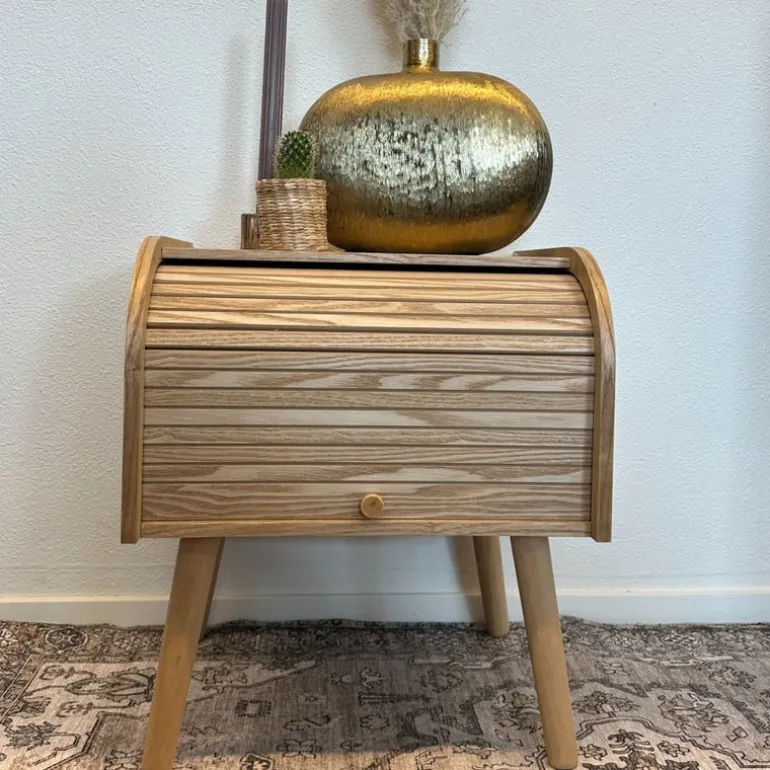Kastje Uppsala met roldeur - naturel - 45x40x34 cm