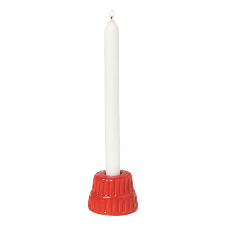 Kerst kandelaar tulband - ø7x5 cm - diverse varianten