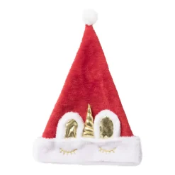 Kerstmuts unicorn - rood