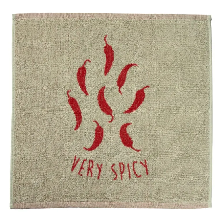 Keukendoek pepers - rood/groen - 50x50 cm