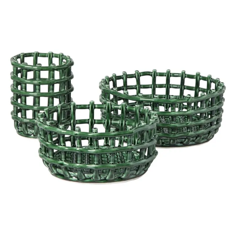 Keukengerei pot keramiek - groen - ø13.5x17 cm