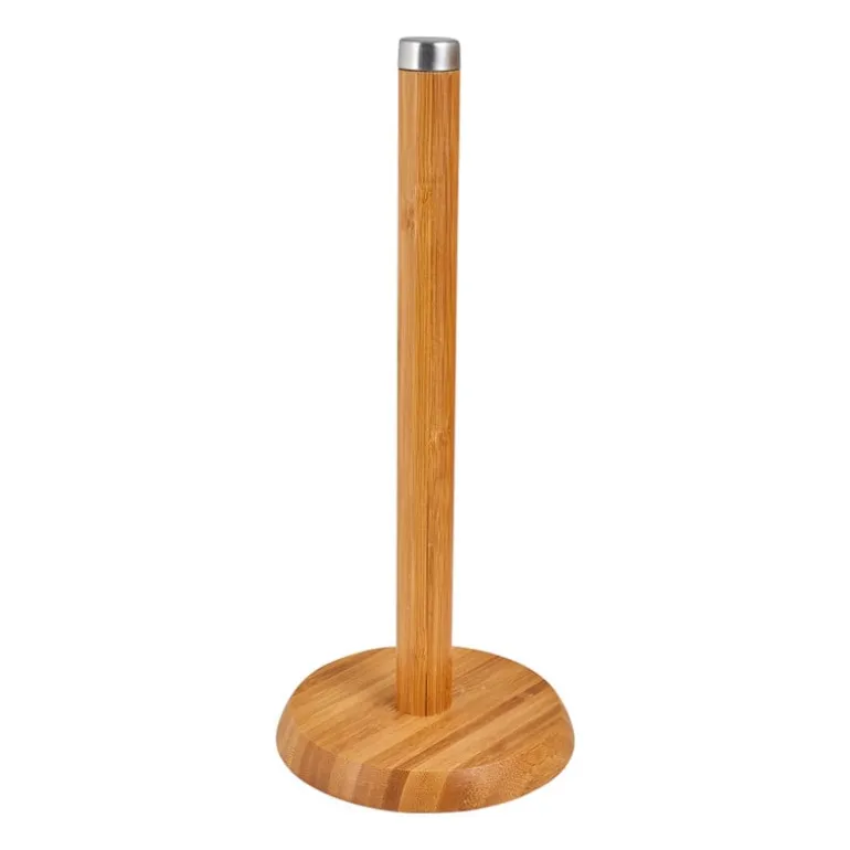 Keukenrolhouder bamboe - ⌀14x33 cm