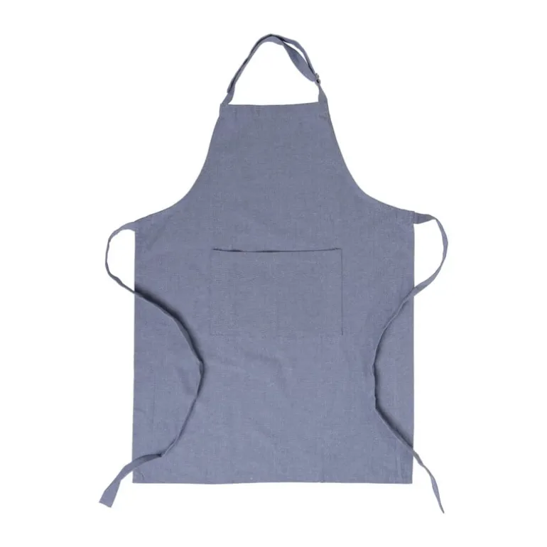 Keukenschort denim - blauw - 65x85 cm