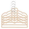 Kinder kledinghanger hart - vilt - beige - set van 5
