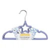 Kinder kledinghanger ster - vilt - paars - set van 5