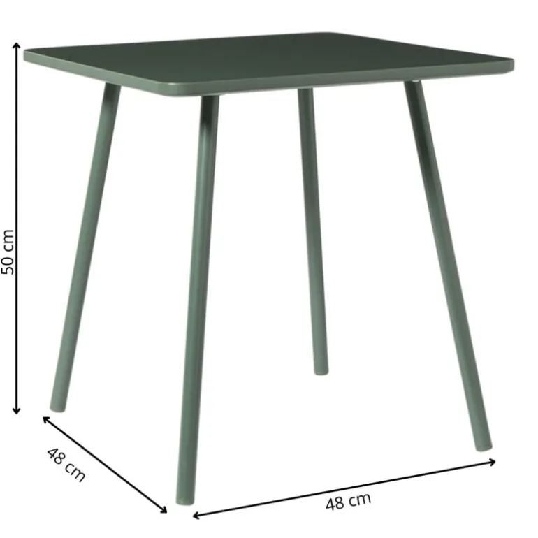 Kindertafel - groen - 50x48x48 cm