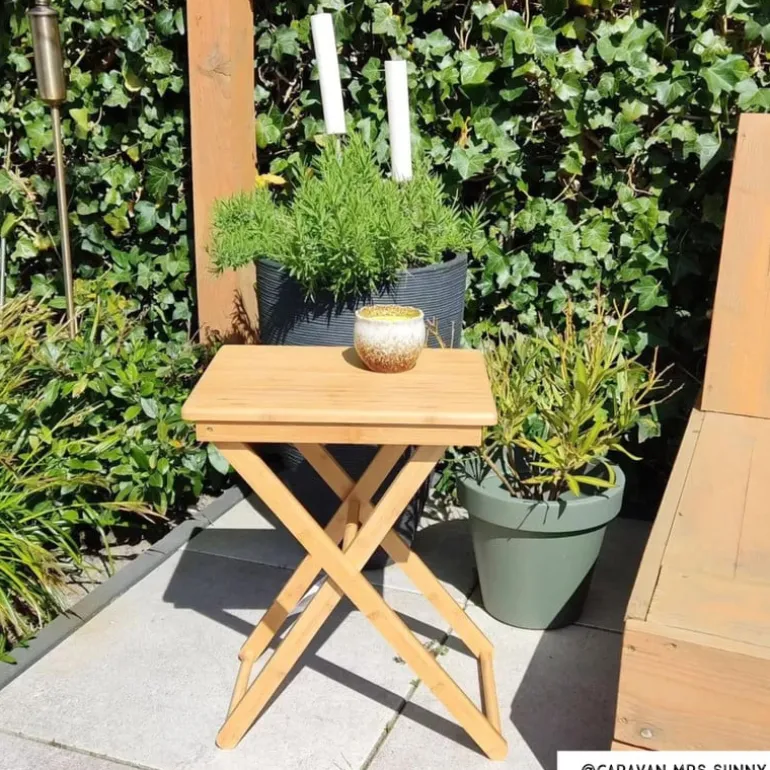 Klaptafel beibu - bamboe - naturel - 42x30x52 cm