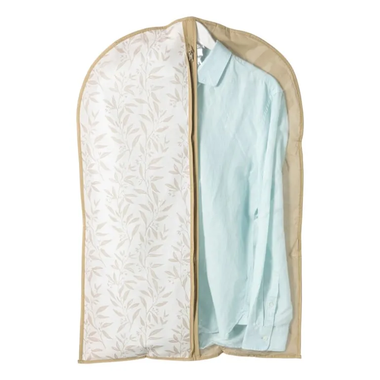 Kledinghoes leafs - bruin/beige - 90x60x15 cm
