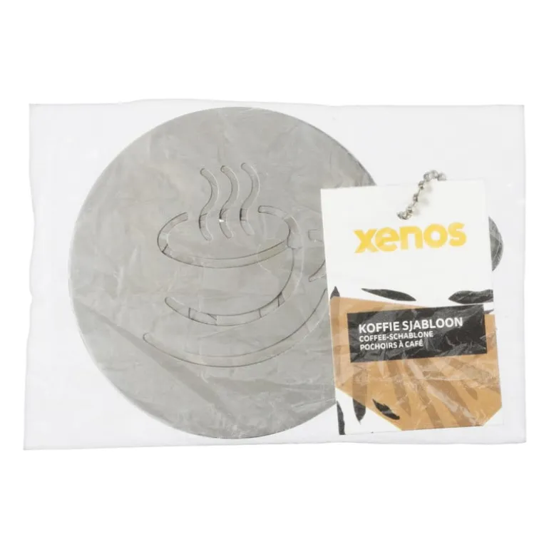 Koffie sjabloon - set van 4 - 8x10.5 cm
