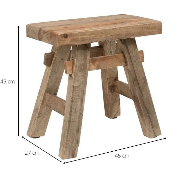 Krukje recycle Ubud - hout - 45x27x45 cm