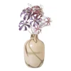 Kunstbloem gloriosa - goudkleurig/roze - 60 cm