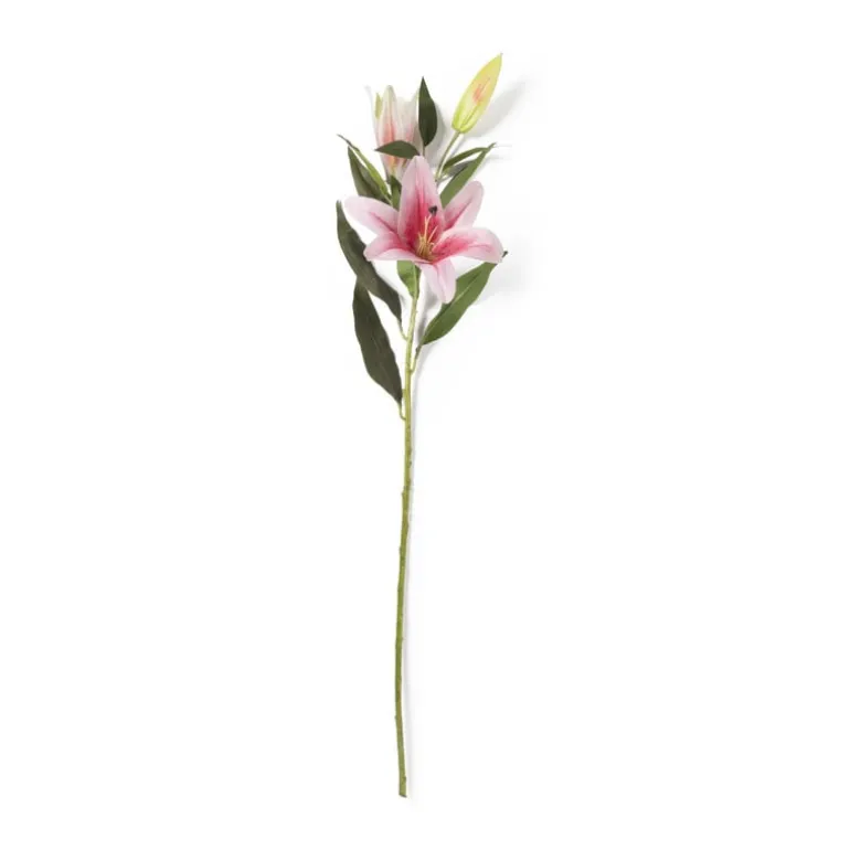 Kunstbloem lelie - roze - 91 cm
