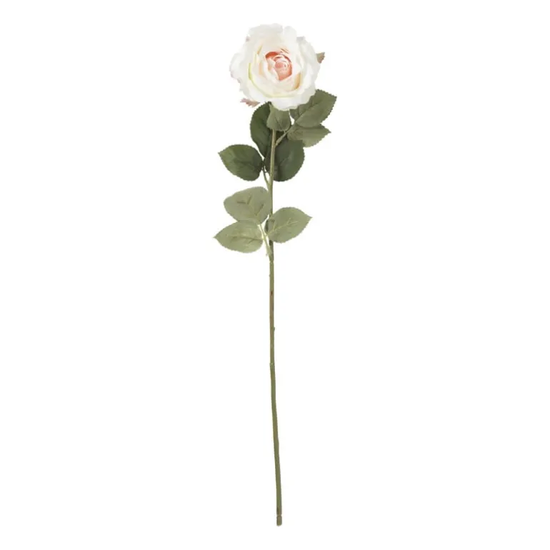 Kunstbloem roos - lichtroze - 64 cm