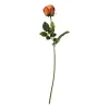 Kunstbloem roos - oranje - 59 cm