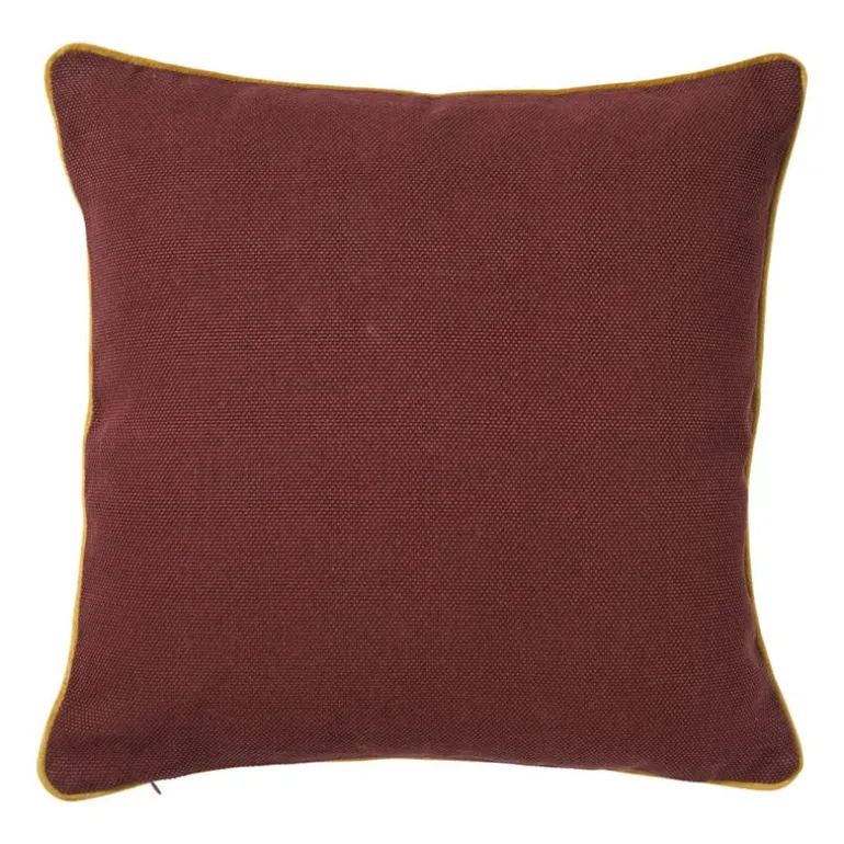 Kussen bloemen - rood/geel - 45x45 cm