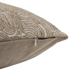 Kussen chenille jacquard - beige - 45x45 cm